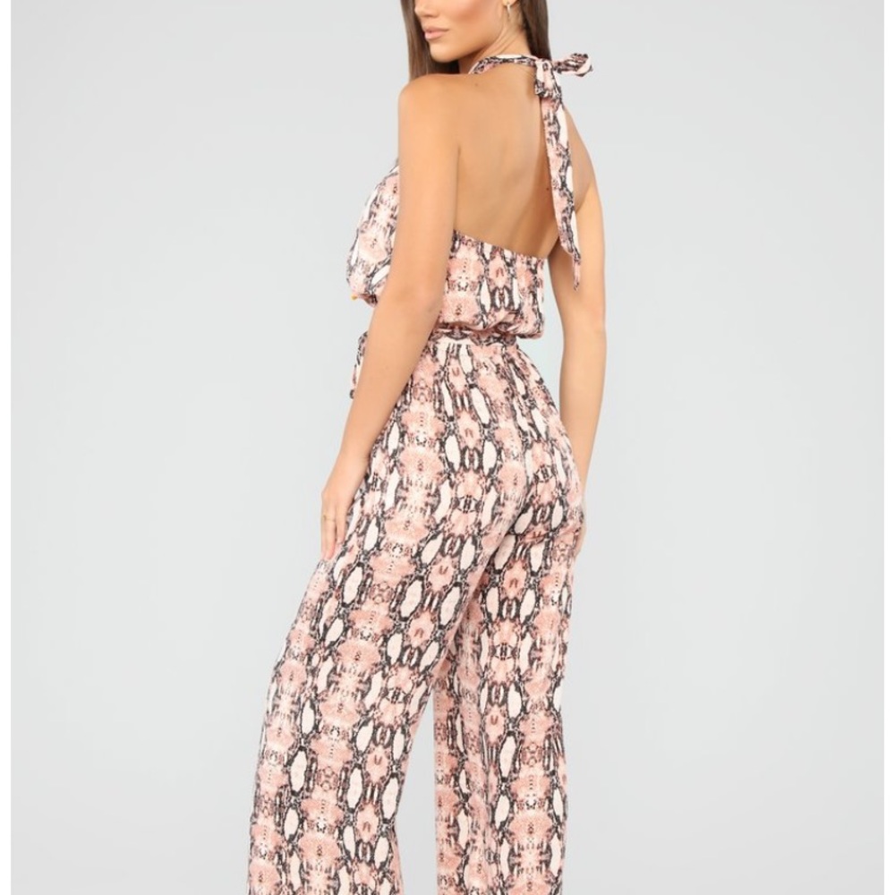 Fashion Nova XL snakeskin jumpsuit - Picture 3 of 6